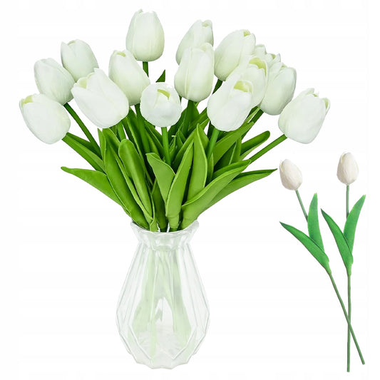 Dirbtinių tulpių puokštė (30 vnt)