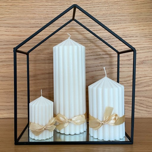 Rankų darbo sojų žvakių komplektas "NOBLE"