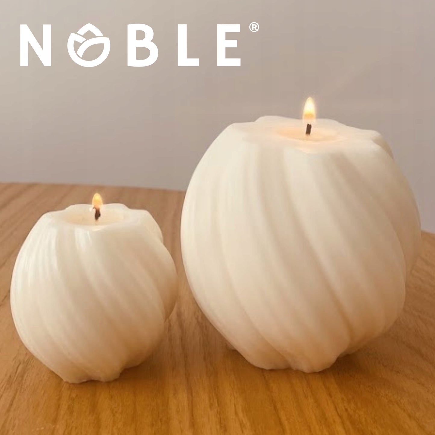 Rankų darbo sojų žvakių komplektas "NOBLE"